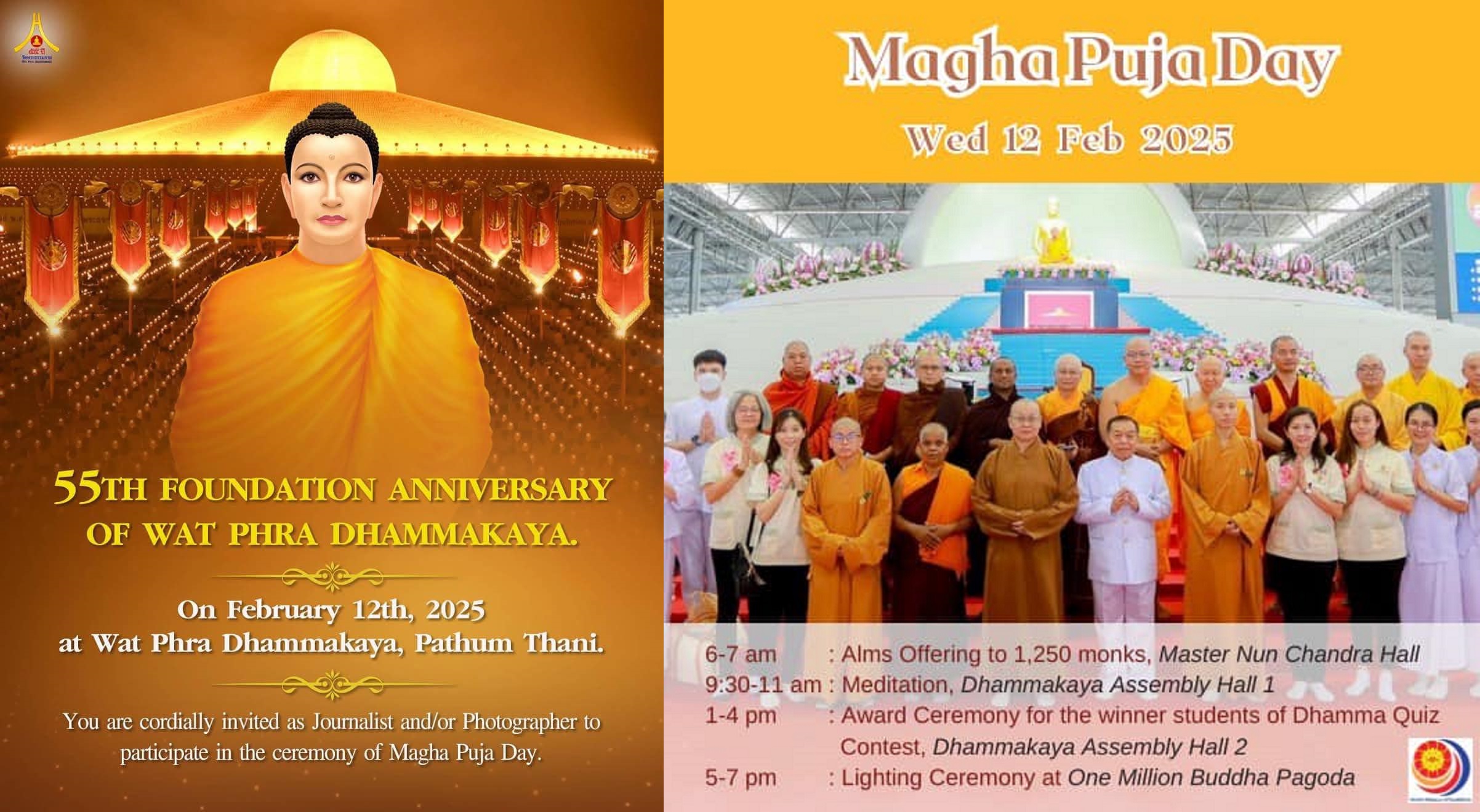 Light of Peace on Magha Puja Day 12 February 2025